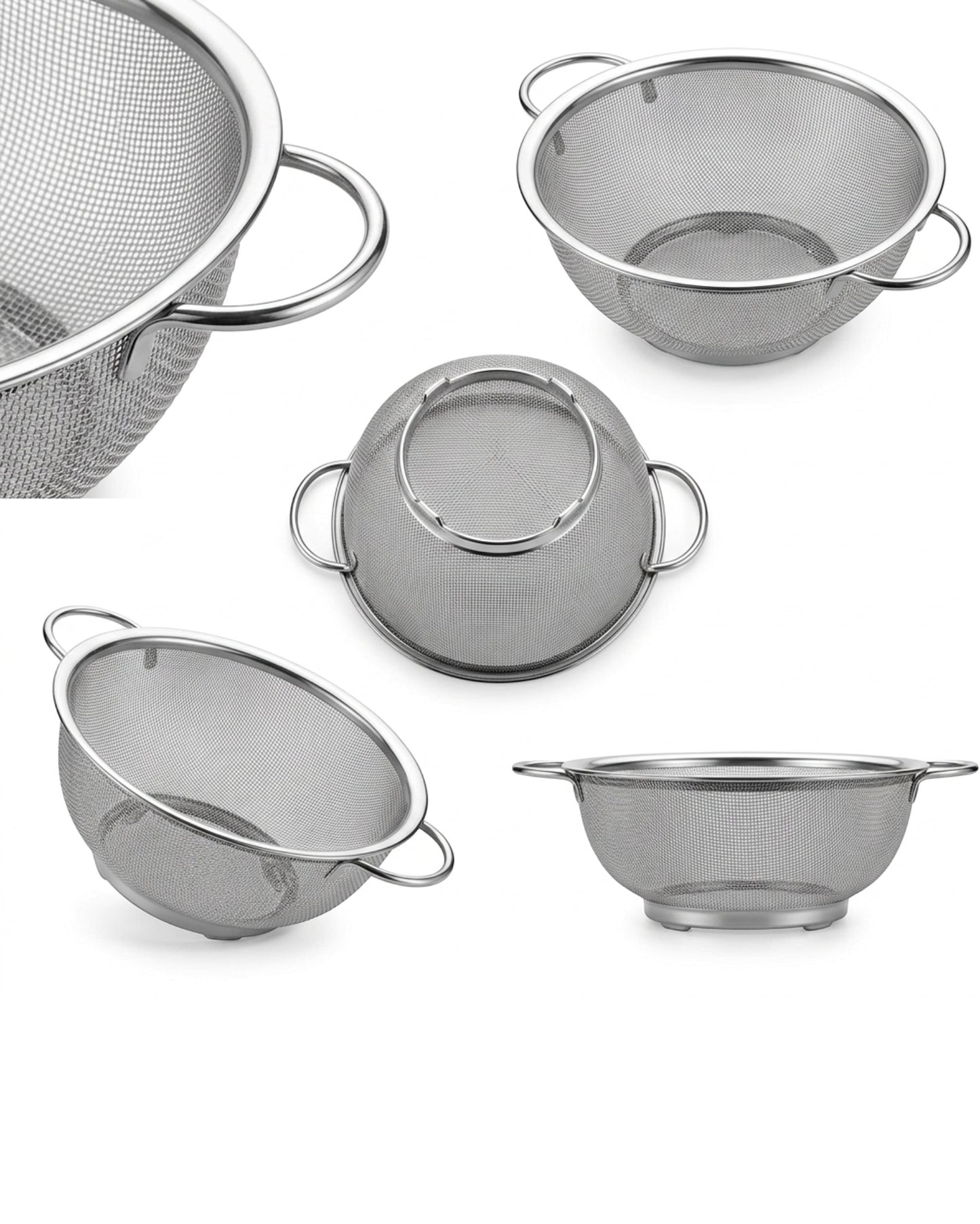 Modusly Stainless Mesh Colander Basket 9 Inch Round