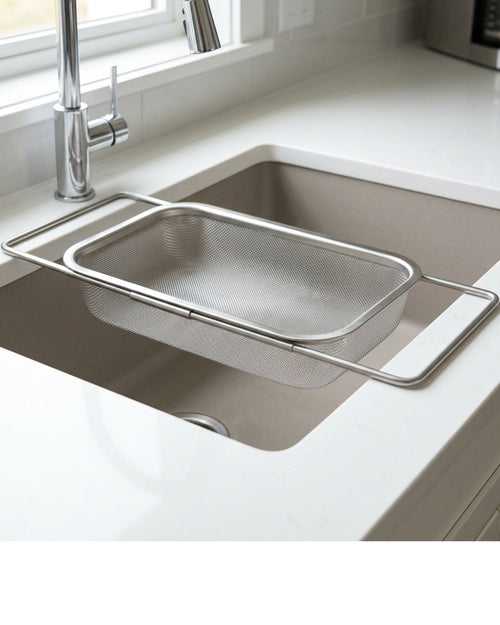 Modusly Spanbridge Expandable Stainless Mesh Over-Sink Basket 15 in - Lifestyle view