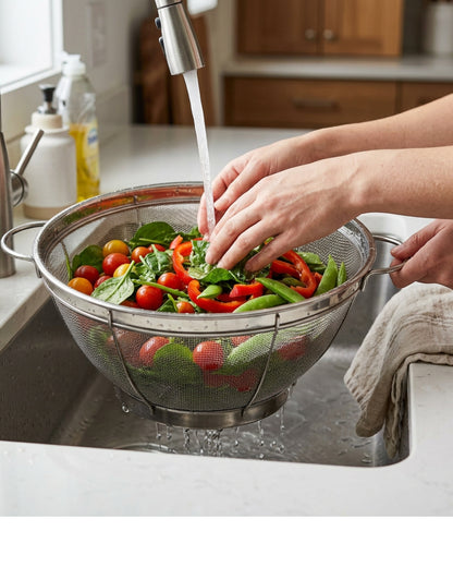 Modusly Stainless Mesh Colander Basket 9 Inch Round