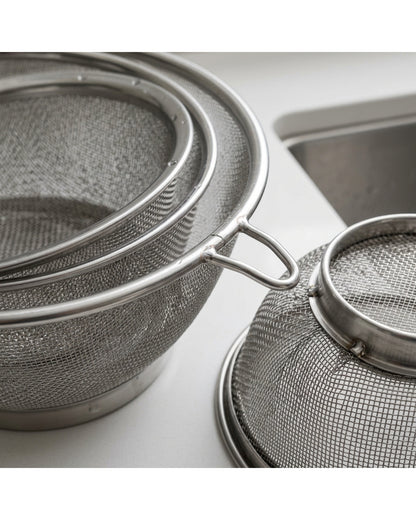 Modusly Stainless Steel Mesh Strainer Basket Set 3 Pack