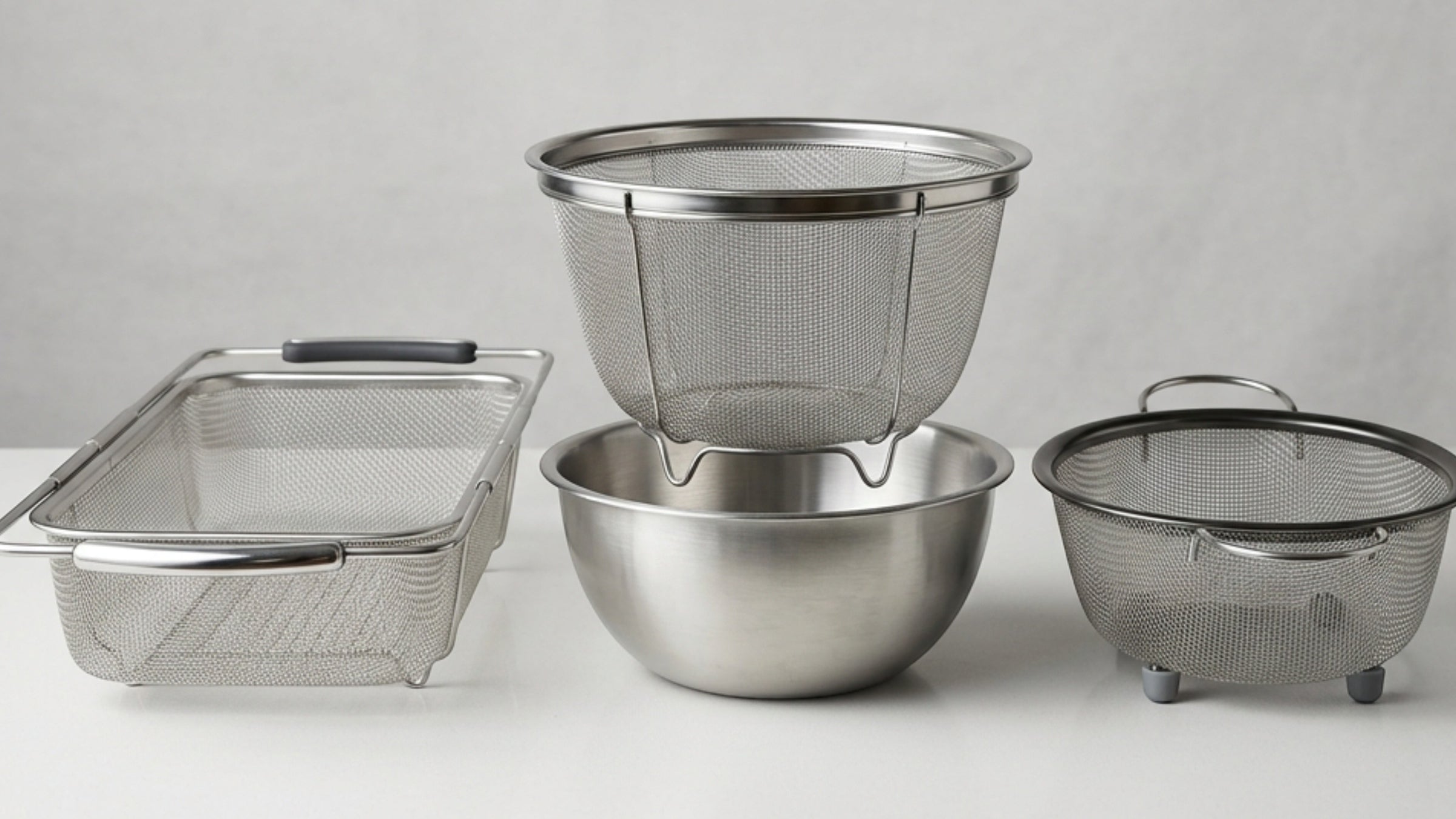 Modusly Stainless Steel Mesh Draining Baskets